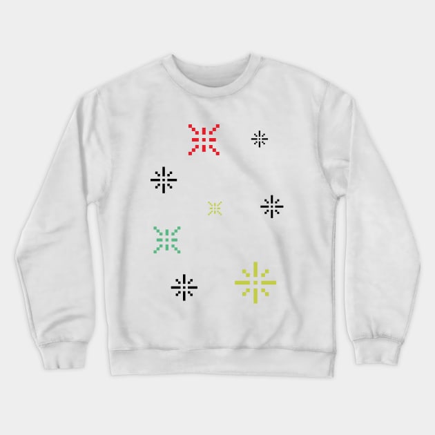 8 bit stars / shine / pop pattern Crewneck Sweatshirt by desperateandy